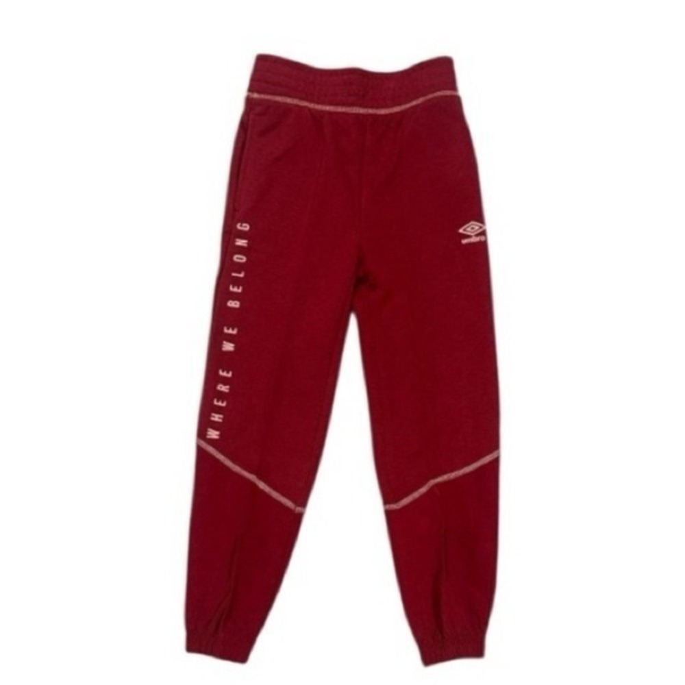 Umbro Kids Burgundy Joggers "Where We Belong" |‎ XS | NWT